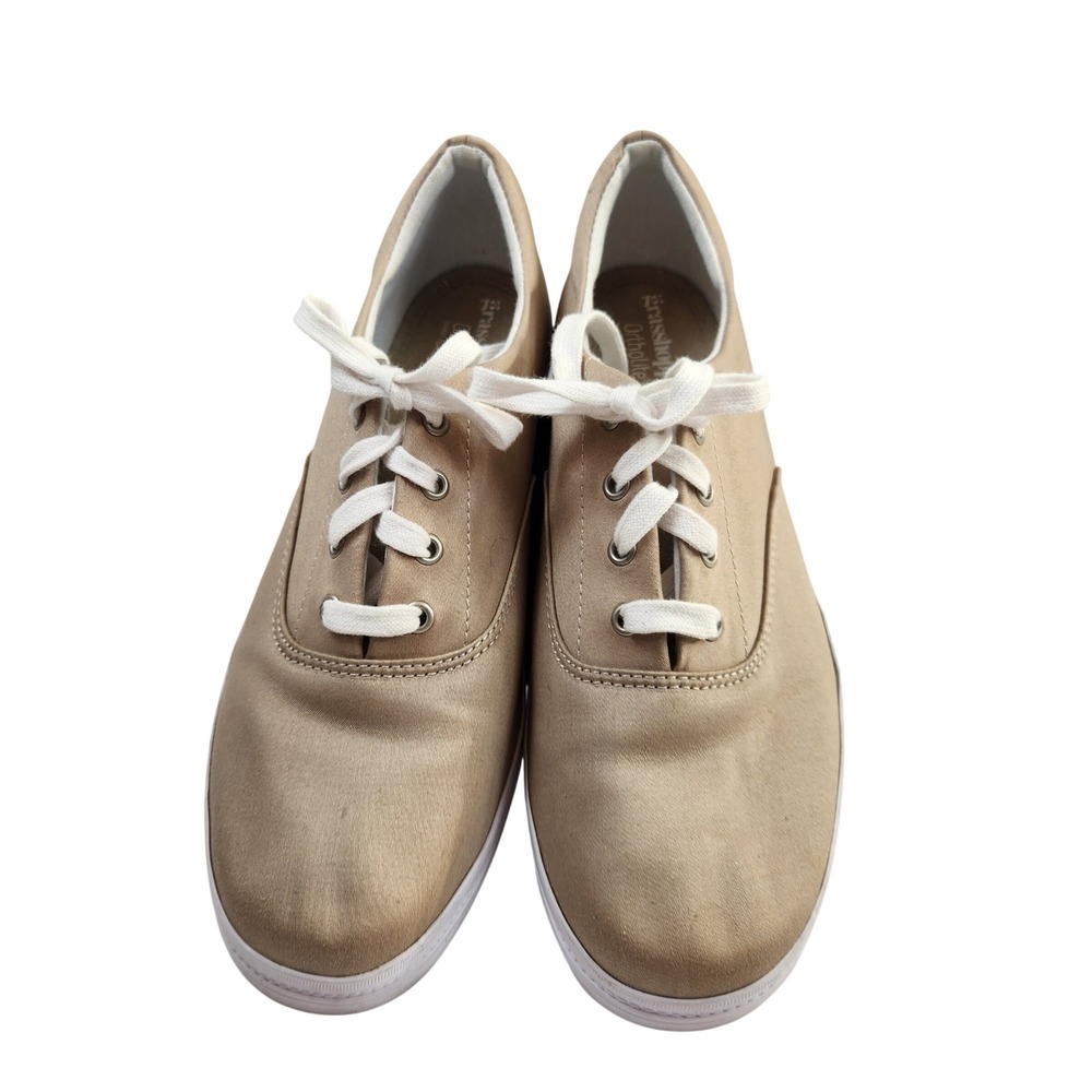 Grasshoppers Ortholite Tan Canvas Lace Up Sneakers Women's Size 11 N - Picture 2 of 10